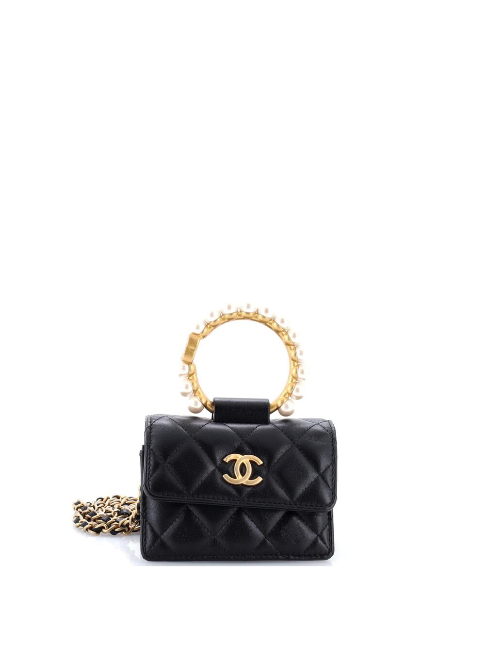 Chanel Pearl Crown Clutch With Chain #357239C39B